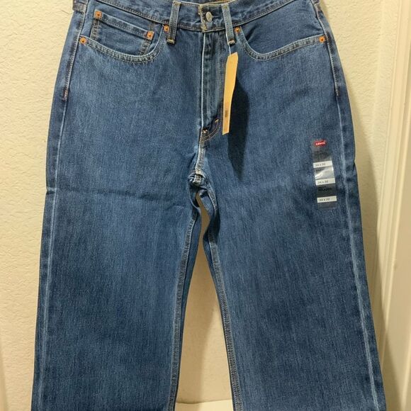 COPY - Levis 550 Jeans Mens 34x32 Blue Relaxed Fit Medium Wash Tapered leg NEW